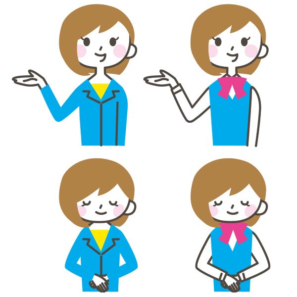 日本人の接客の様子画像