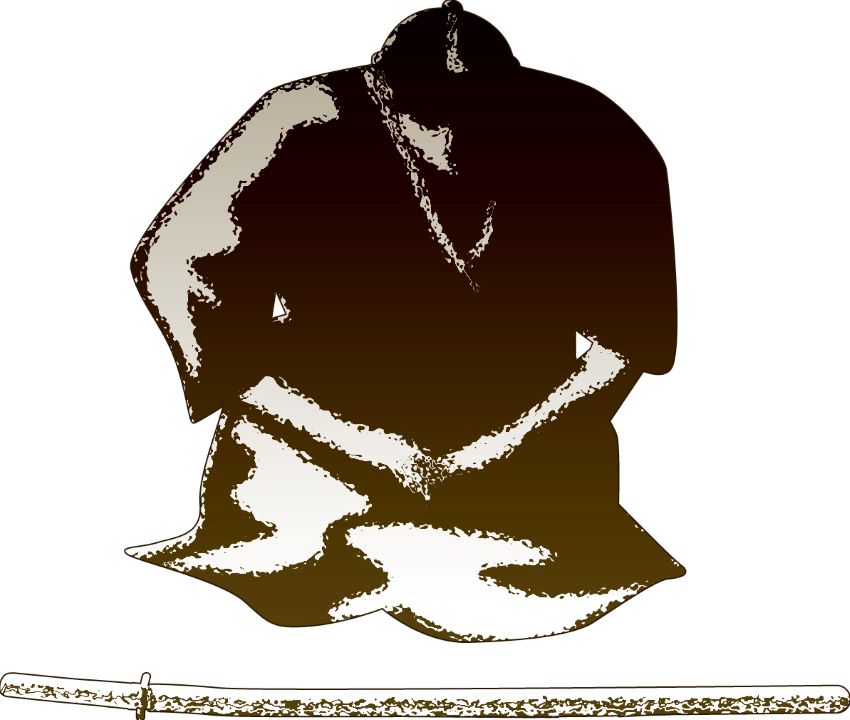 武士のお辞儀イメージ画像